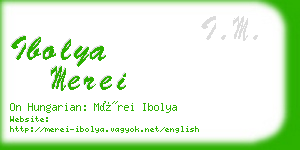 ibolya merei business card